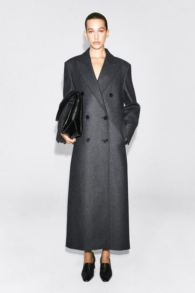 TAILORED WOOL-BLEND DOUBLE-BREASTED COAT - GRAY | COS US