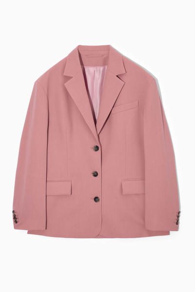 ジャケット Mm Studio Pink Wool Lamella Blazer Max Mara Studio - Lamella double-breasted wool blazer Pink