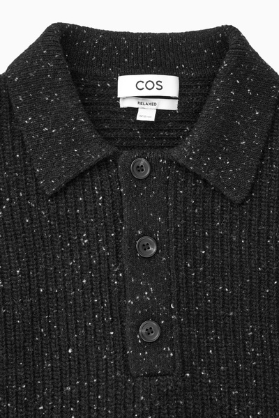 トップス COS RELAXED-FIT WOOL CASHMERE POLO SHIRT COS Relaxed-Fit Wool-Cashmere Polo Shirt | endource