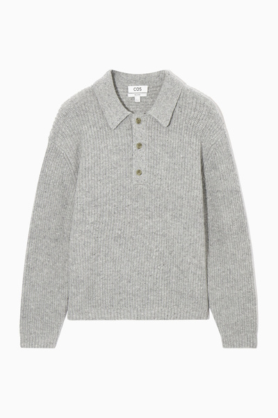 トップス COS RELAXED-FIT WOOL CASHMERE POLO SHIRT COS Relaxed-Fit Wool-Cashmere Polo Shirt | endource