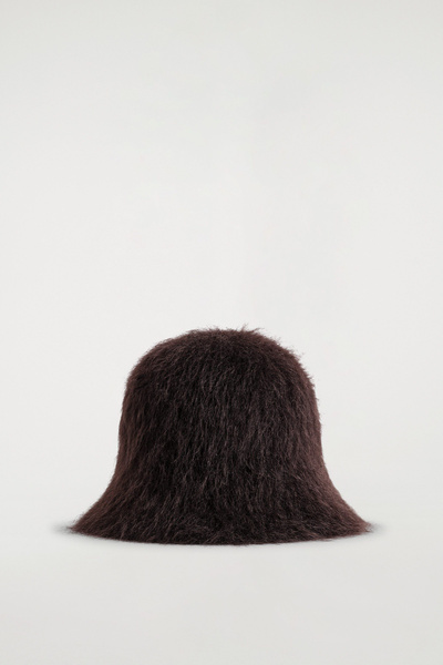 MOHAIR BUCKET HAT - DARK BROWN | COS US