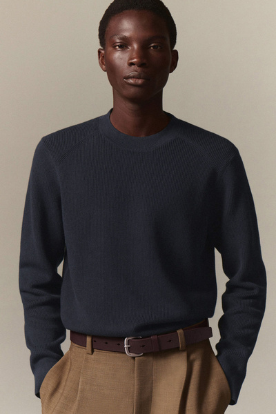Ohotoro Wide Ribbed Knit navy ネイビー 1873_eddcaf372d.jpg
