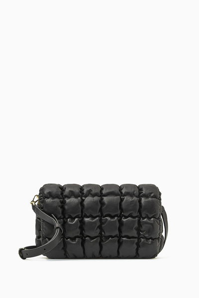 ★TOUT Y EST★ Layered Logo Quilted Crossbody Bag Black OI4A 197_c32db8c936.jpg