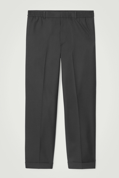 る　WOOL BLEND TROUSERS 1 付属品完備 STRAIGHT-LEG ELASTICATED WOOL TROUSERS ストレートレッグ