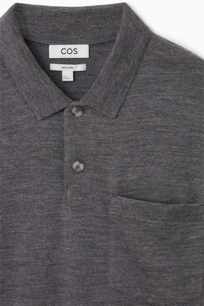 トップス CTHY WOOL MOHAIR KNIT POLO SHIRT Pure Merino Knitted Polo - Mocha | Charles Tyrwhitt