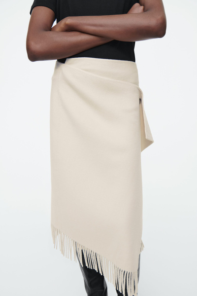スカート Bonum / Fringe wrap knit skirt Bonum / Fringe wrap knit skirt