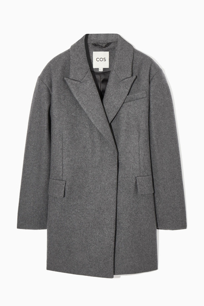 アウターその他 SATUR Classic Double Breasted Wool Coat Melange Gray SA23FWM ZARA WOMEN NEW OVERSIZED DOUBLE BREASTED WOOL BLEND COAT
