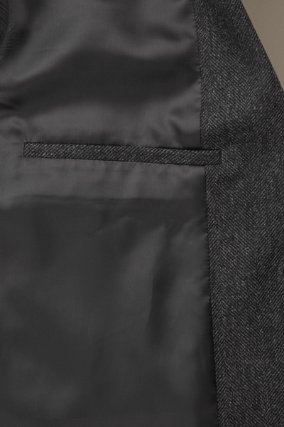 HERRINGBONE WOOL BLAZER - REGULAR - DARK GREY / HERRINGBONE