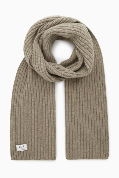 ◇HUNTER◇ [UNISEX] Rib knit cashmere scarf ivory HBW0001CNZ AW23_NPA000243_DKC_1_e6eda307-