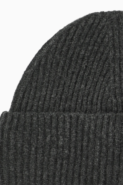 WOOL BEANIE - DARK GREY MÉLANGE | COS