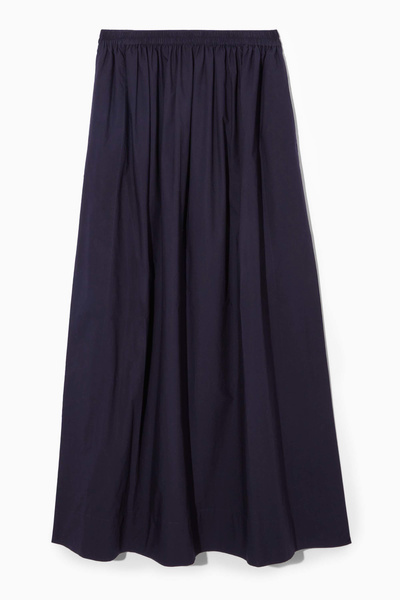 VOLUMINOUS GATHERED MAXI SKIRT - NAVY | COS US