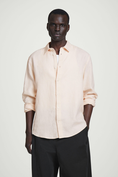 【perstep】関税込★Canvas heavy linen shirt★SMSS4488 PERSTEP】CANVAS HEAVY LINEN SHIRT (perstep/ブラウス・シャツ