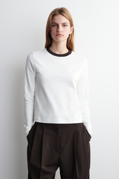 さらに100円引き◆LMC◆CNTRST CURVED LONG SLV TEE Sport-Tek Women's Halftime Stripe Long Sleeve V-Neck Tee