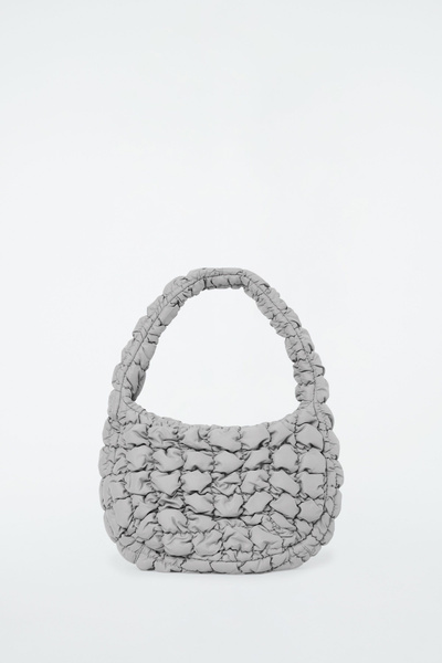 QUILTED MINI BAG - LEATHER - DARK BEIGE | COS