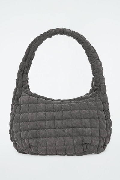 【COS】◆QUILTED CROSSBODY BAG - LIGHT GREEN◆1248879003◆ QUILTED CROSSBODY BAG - NYLON - KHAKI | COS