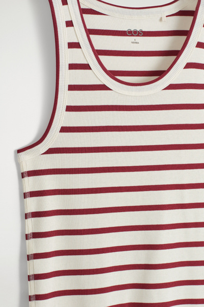 NOICE LOGO STRIPED SLEEVELESS TOP ★送料込 LOGO STRIPED SLEEVELESS TOP - BLACK - 감도 깊은 취향 셀렉트