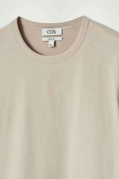 Tシャツ・カットソー   Men T-shirt Beige K10K113798 0F4 XSIDE Crew Neck Short Sleeve Printed Combed Cotton Men's T