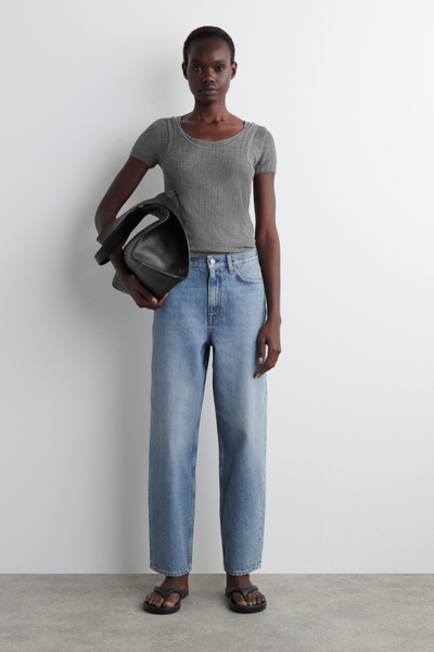 ★送料・関税込★OPEN YY★CURVED JEANS★ NEW Uniqlo Curved Jeans Off White Waist 27 x 31 inch denim