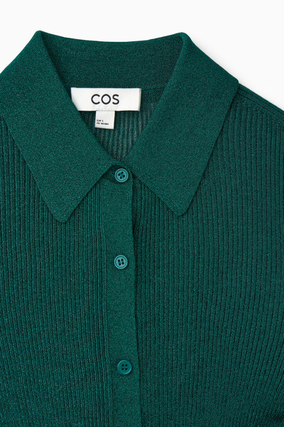 トップス orimi 24ss GLITTER KNIT POLO ORIMI］24ss GLITTER KNIT POLO