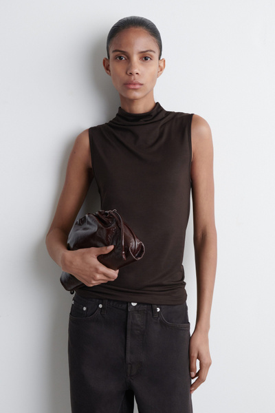 MINI CAVATELLI CLUTCH BAG - LEATHER - BORDEAUX | COS