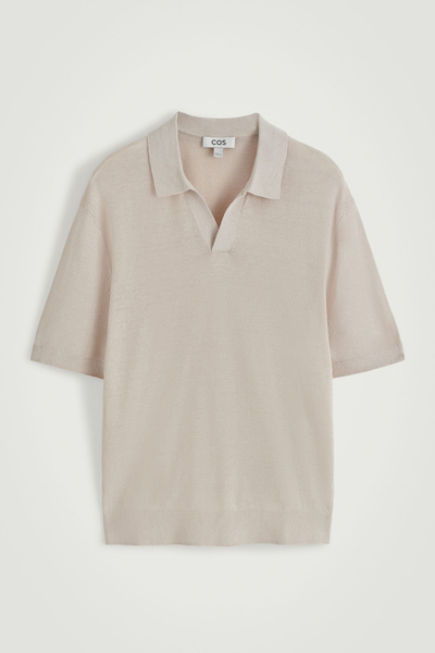 トップス TIGHTBOOTH  CUBA OPEN POLO Beige TIGHTBOOTH 23S/S BORDER OPEN POLO