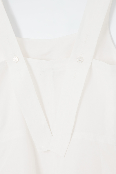 cos square neck mini pinafore dress SQUARE-NECK MINI PINAFORE DRESS - WHITE