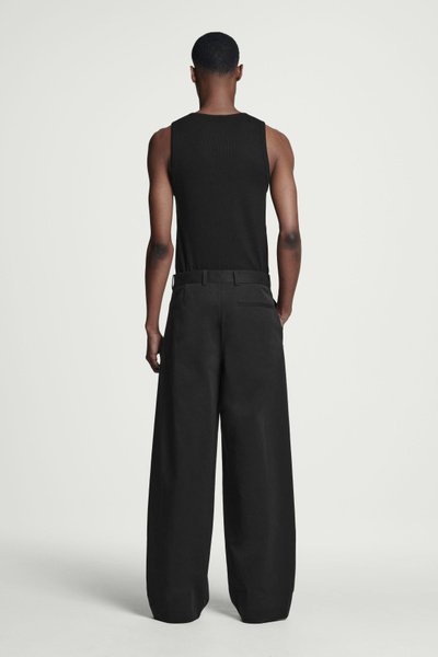 パンツ cos PLEATED WIDE-LEG COTTON TROUSERS WIDE-LEG COTTON TROUSERS - BLACK | COS
