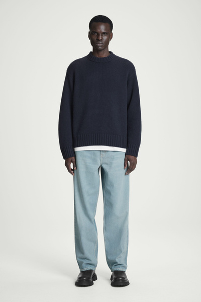 COS Rider jeans ワイド RIDER STRAIGHT-LEG JEANS - COATED BLUE | COS