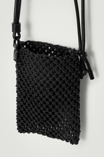 ★LECYTO★Pearl Reversible String Bag★Black★ Pearl Reversible String Bag_[Black] - LECYTO