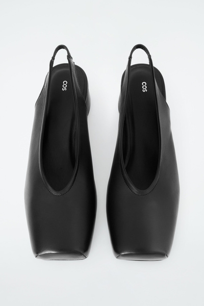 靴 OHOTORO square ballet pumps brown 24.5 OHOTORO square ballet pumps brown 24.5 - メルカリ
