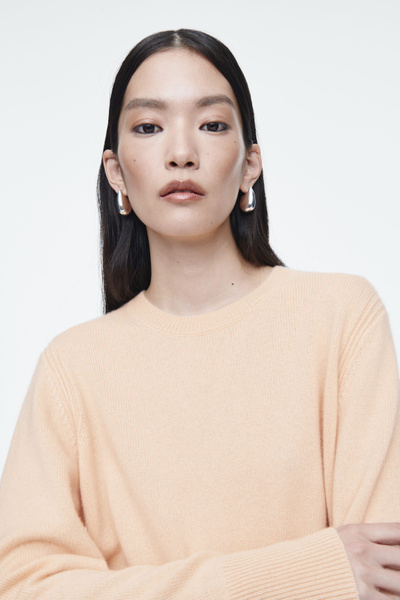 CASHMERE COMPANY 売れ筋商品|||カシミアカンパニー ニット&セーター アウター レディース Sweaters Pink Cashmere Shrunken Crewneck Sweater For Women | J.Crew