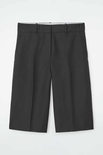 ■FRED PERRY■ Womens Longline Twill Shorts Black AFPF241710 5922_a60efde984.jpg