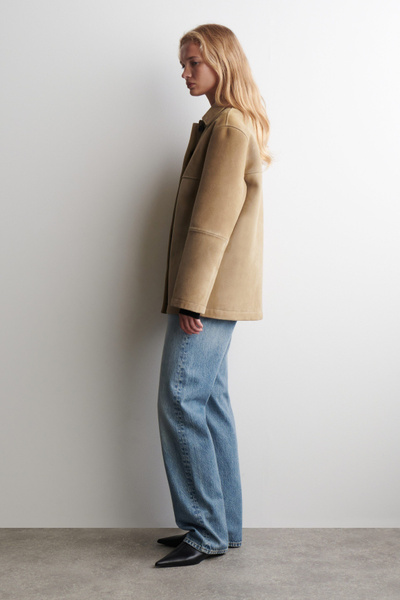 ジャケット・アウター ollun boa suede combination coat mocha Jackets | Sustainable Fashion | Boa Boutique