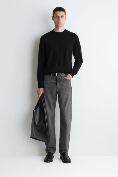 SIGNATURE STRAIGHT-LEG JEANS - WASHED BLACK | COS