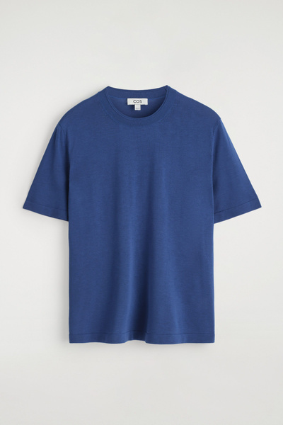Tシャツ・カットソー BLUE SILK T-SHIRT HEAVY WEIGHT EMBROIDERED TEXT T-SHIRT - Sky blue | ZARA Canada
