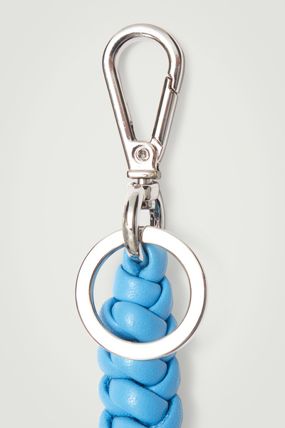 “COS MEN” Chunky Knotted Leather KeyRing KNOTTED LEATHER KEYRING - BLUE | COS