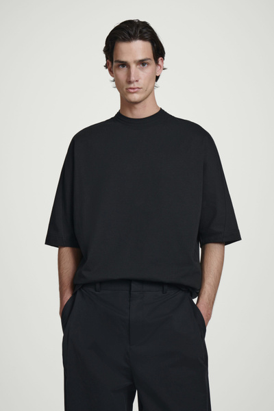 ゴルフィッカーズ/Mock Neck Wide Shirts -Black-
