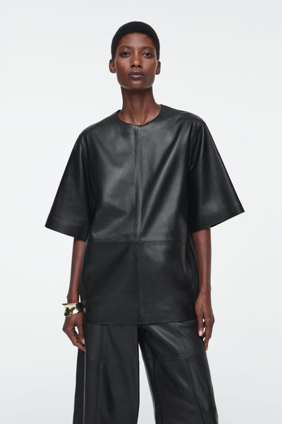 ★FLARE UP★ Bustier Layered TShirt FL122BlackCharcoal Bustier top | Czarny | Patrizia Pepe
