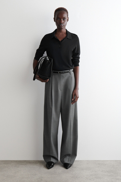 スーツ TTTMSW 24AW Wool polyester wide pants スーツ TTTMSW 24AW Wool polyester wide pants Wide Leg Suit