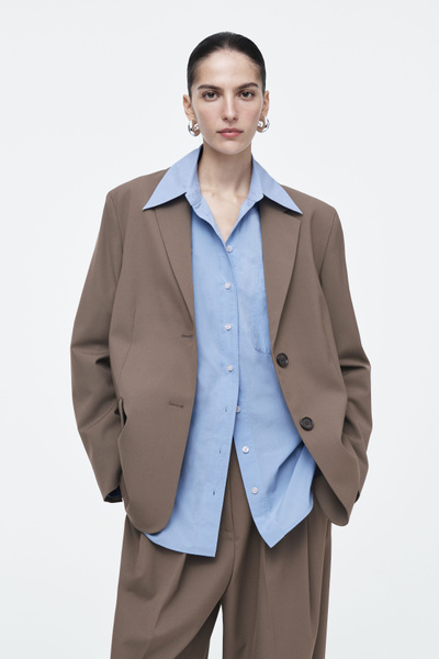 【関税込み】SINGLE-BREASTED TURLINGTON BLAZER Single-breasted woolen Turlington blazer in Black for Women