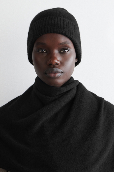 新品未使用 yo BIOTOP Cashmere knit hat black BIOTOP(ビオトープ) / 【yo BIOTOP】Cashmere knit hat (帽子
