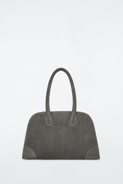 SMALL STUDIO BOWLING BAG - LEATHER - GREY | COS