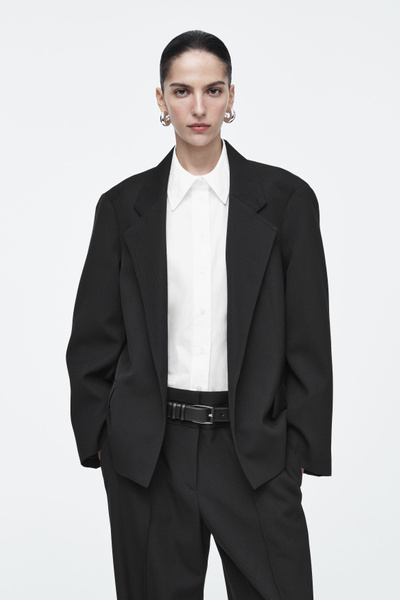 テンシャル　セットアップ Collarless Jacket ブラック　黒　M テンシャル セットアップ Collarless Jacket ブラック 黒 M メンズ
