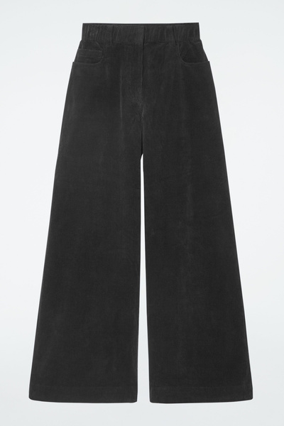 CORDUROY WIDE-LEG PANTS - BLACK | COS
