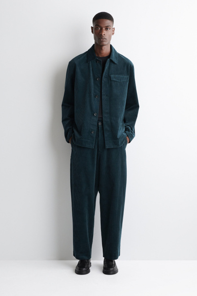 CORDUROY WIDE-LEG PANTS - DARK TURQUOISE | COS US