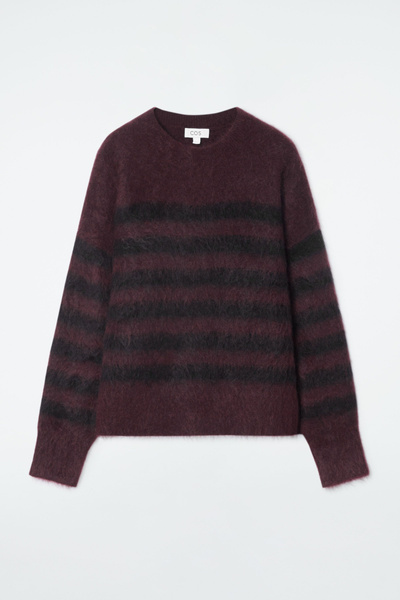 ニット・セーター PARTIMENTO Brushed Mohair Knit Crewneck (9COLOR) 4MM023 Brushed Cashmere Cropped V-neck Sweater For Women | J.Crew