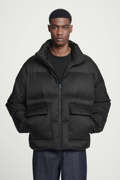 ジャケット・アウター cos SHOTO PADDED HOODED CAPE COS Short Padded Hooded Cape in BLACK | endource