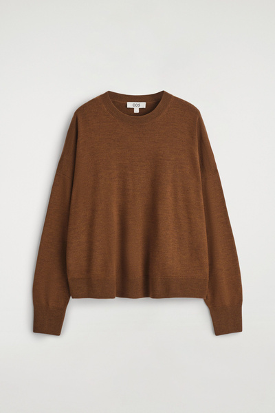 トップス BATONER TROPICAL WOOL CREW NECK Grey Crew Neck Merino Wool Sweater | Turnbull & Asser