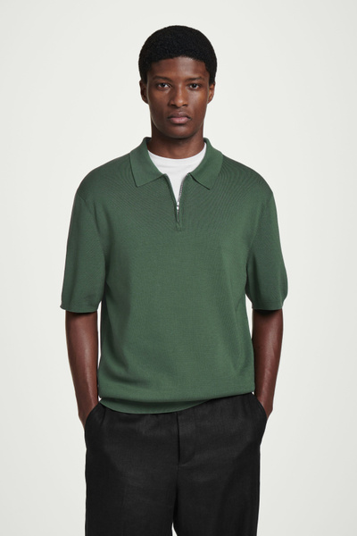 新品未使用CURLY HALF ZIP POLO SHIRT サイズ2 CURLY」HALF ZIP POLO SHIRT | ANOTHER LOUNGE