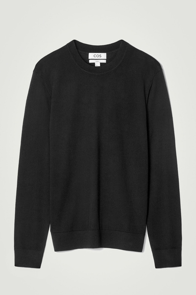 MERINO WOOL SWEATER (BLACK) Lサイズ Oversized Merino Wool Crew - Deep Black – Colorful Standard